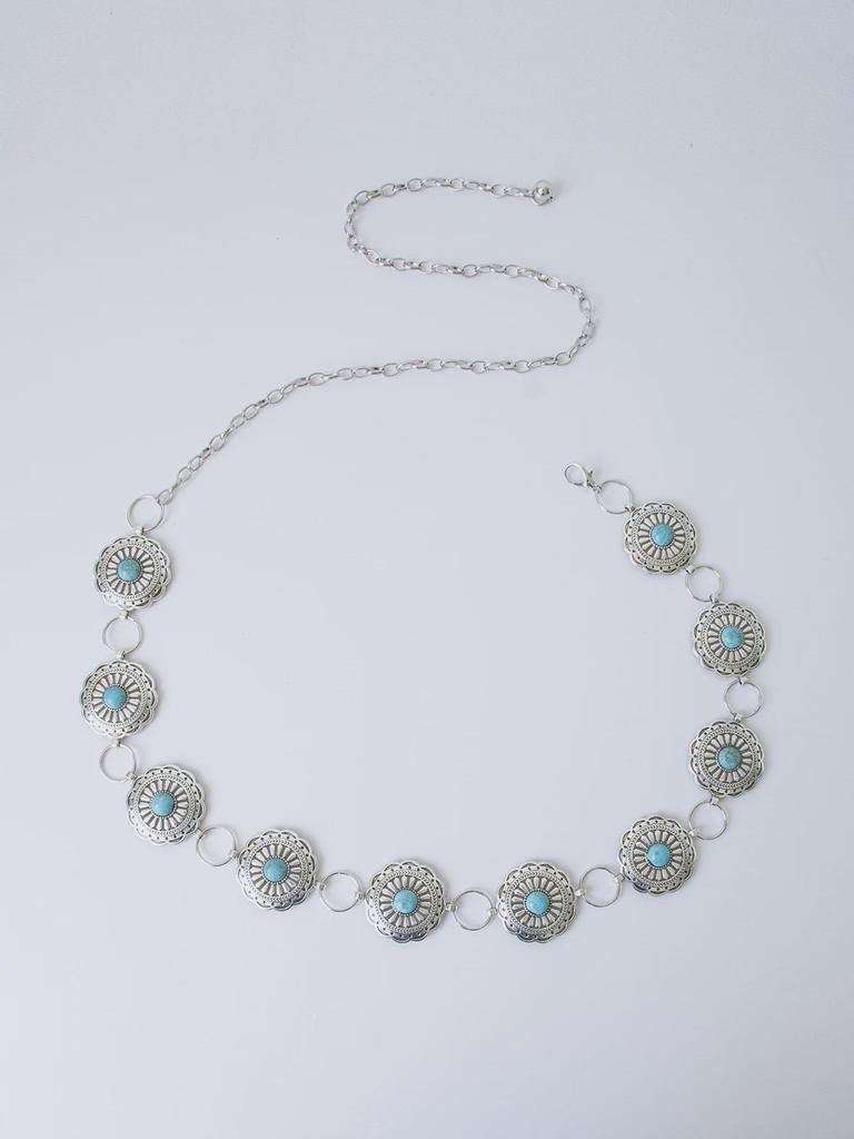High-End Bohemian Turquoise Waist Chain for Women - Retro Style