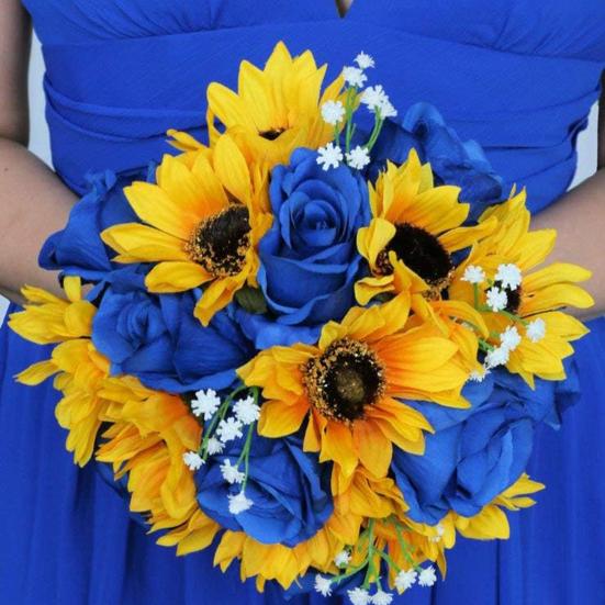 10Pcs Artificial Rose with Green Leaves Fake Silk Flower Wedding Halloween Party