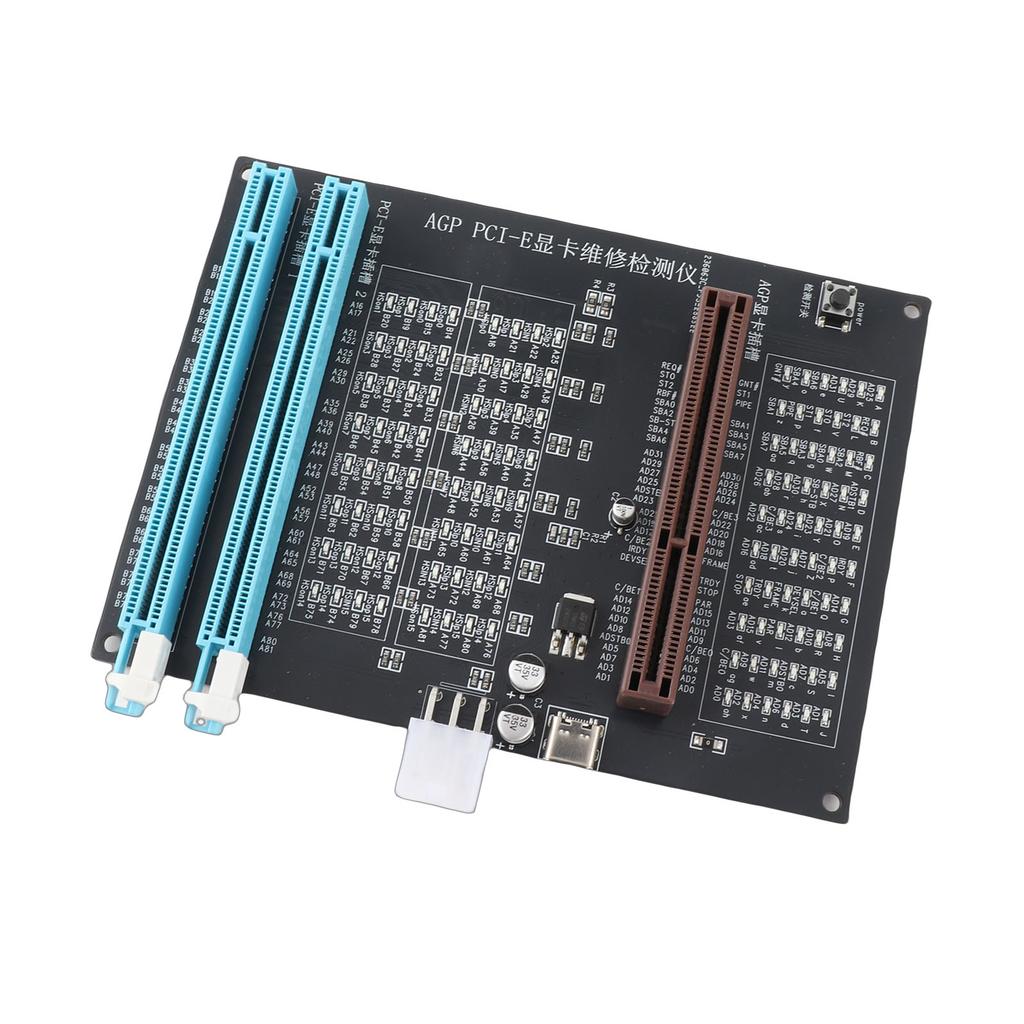 Тестер видеокарт со светом AGP PCI E Двойного назначения Дисплей Тестер видеографической карты