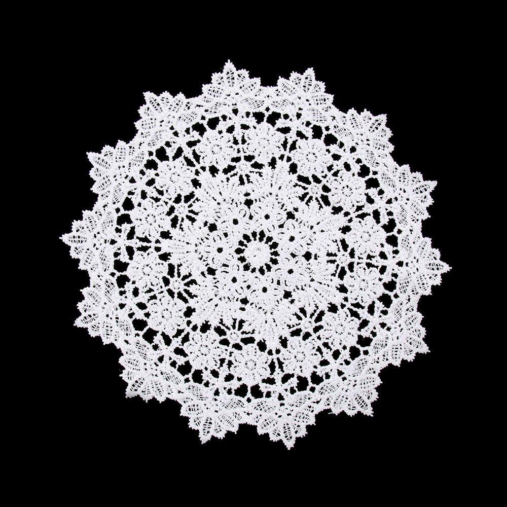 Banquet Decor Lace Round Shape Coasters for Kitchen Table Cotton Napkin Embroidery Table Cloth