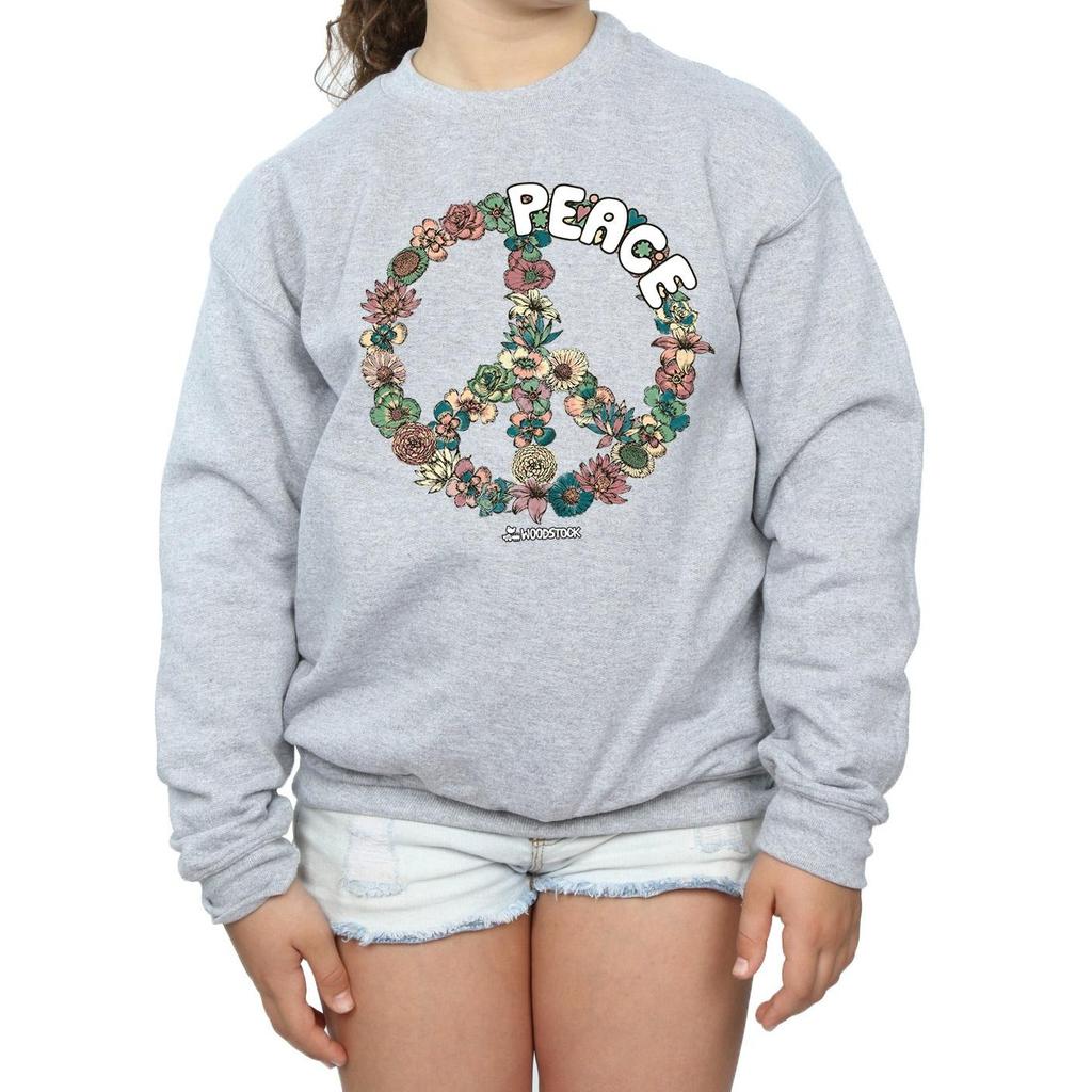 Woodstock Girls Floral Peace Sweatshirt