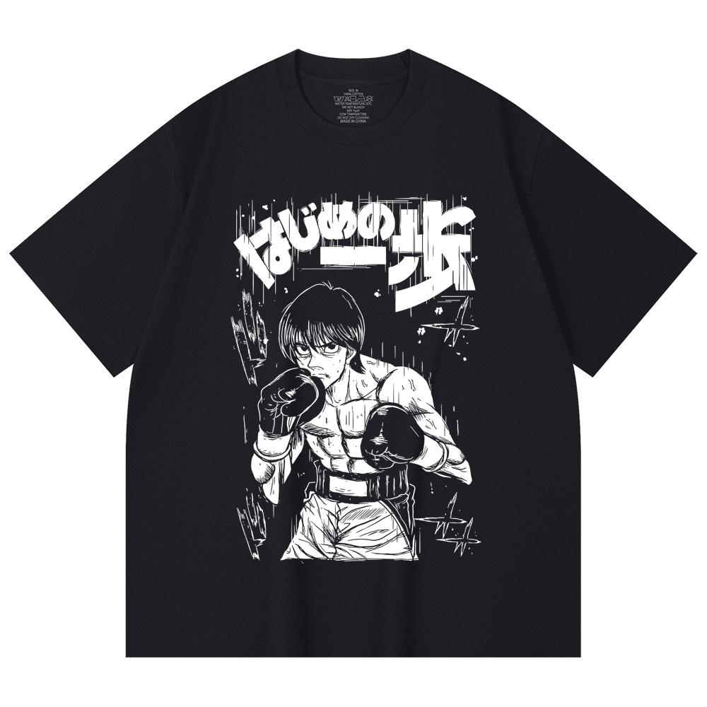 230 Gsm 100% Cotton Hajime no Ippo V9 Ichiro Print Unisex Heavy Cotton T Shirt
