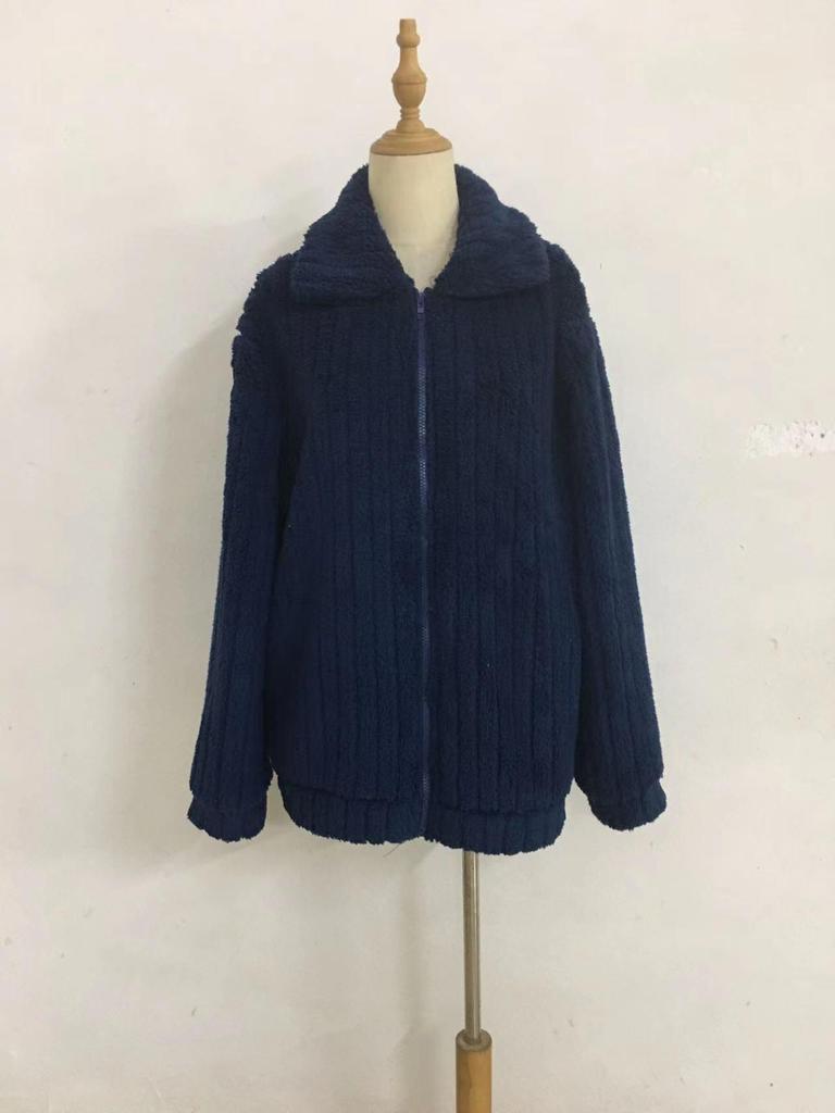 2024 Autumn/Winter Women's Fur Plush Lapel Cardigan Short Coat