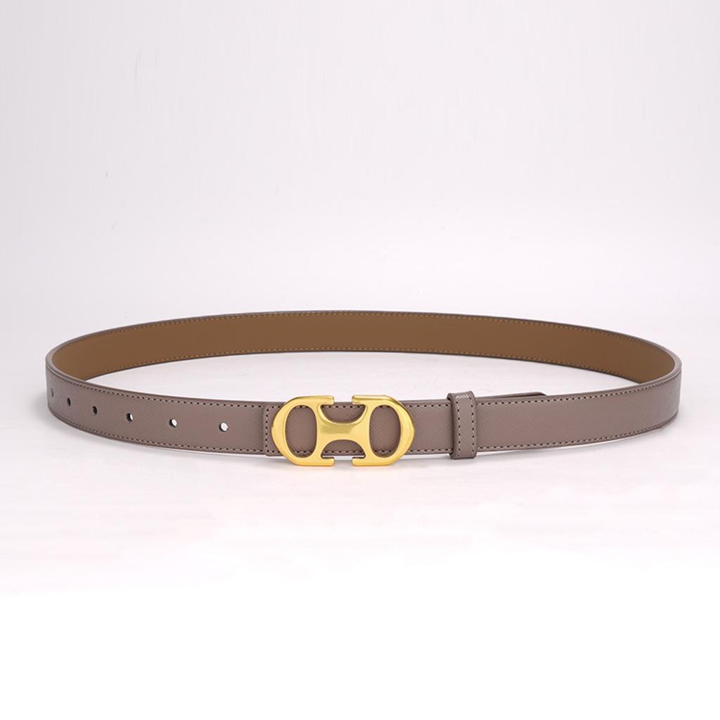 Новый женский ремень из натуральной кожи Двусторонний простой ремень Модный универсальный трендовый ремень из чистой коровьей кожи для девочек