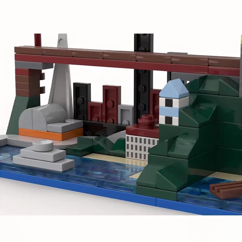 MOC-50164 Панорама Сан-Франциско Трехмерная модель здания Уличный вид Украшение Мужское