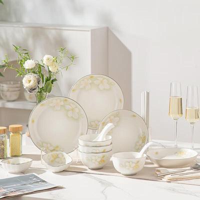 Керамический обеденный сервиз Weidu Pastoral Floral на 18 предметов