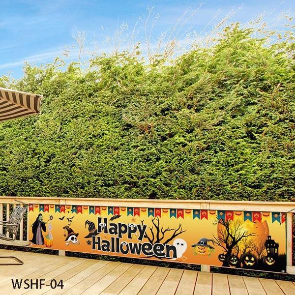 Баннер «Счастливый Хэллоуин» с тыквой, ужас, кровавый отпечаток руки, украшения для двора, в помещении, на открытом воздухе, 50x300 см, 1 шт., баннер на Хэллоуин