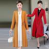 Summer Long Over The Knee Cardigan Women's Plus Size Long Sleeved Solid Color Sunscreen Jacket Slim Lace Waistband Cardigan