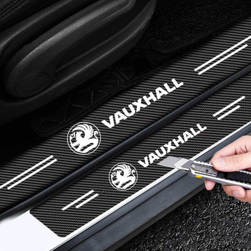 AAIU1 New Car Door Sill Plate Protector Stickers For Vauxhall Opel Corsa D Astra G GTC J H Vectra Zafira Meriva Junior car Accessories