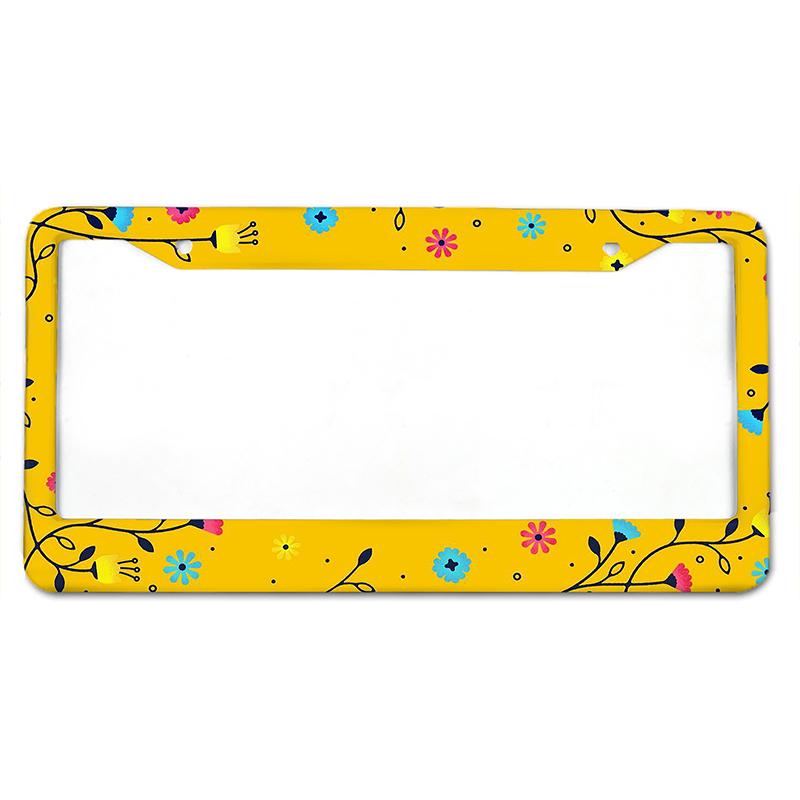 Крышка номерного знака автомобиля из алюминиевого сплава с узором «цветок сливы» по американскому стандарту, водонепроницаемая крышка номерного знака автомобиля, автомобильные аксессуары