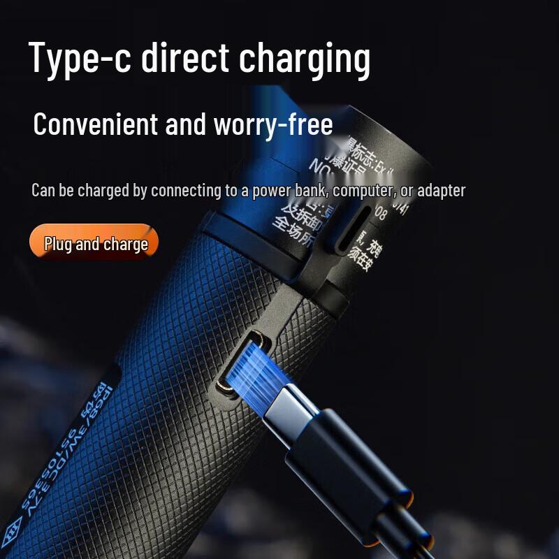 SupFire Explosion-Proof USB Rechargeable Flashlight