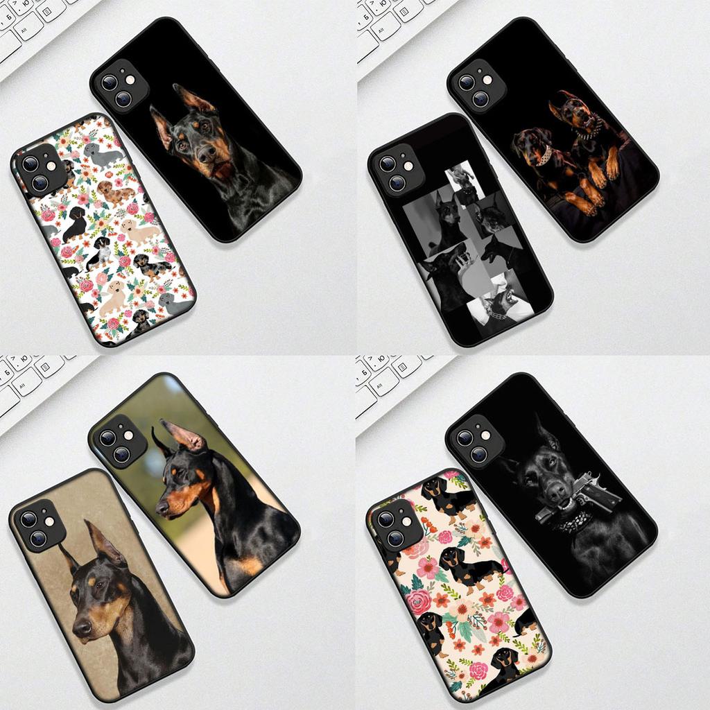 Protective Cover for Apple iPhone 17 16 14 15 Plus Pro Max 16E ProMax + 15Plus 15+ 16+ Casing Phone Case Dachshund Dog Doberman
