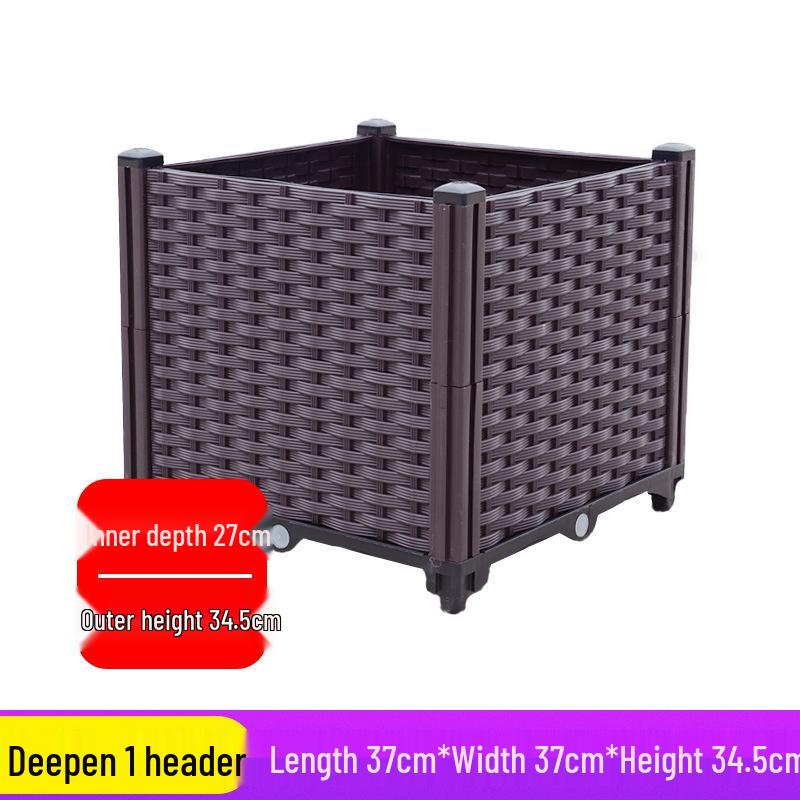 Large Thickened Plastic Vegetable Planter for Outdoor, Courtyard, Rooftop, Balcony
