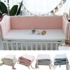 Infant Crib Liner Soft Texture Detachable Washable One-piece Baby Crib Bumper Protector Cushion for Home