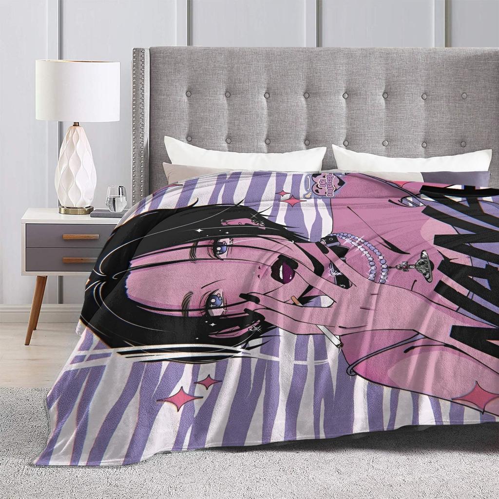 Nana Osaki Comics Blankets Flannel Autumn/Winter Breathable Lightweight Throw Blanket for Sofa Car Bedding Throws