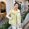 Autumn and winter new fashionable solid color simple short slim niche versatile warm cotton clothes vest
