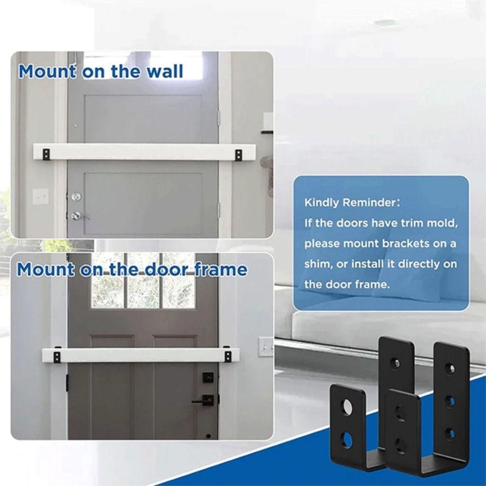 2 шт. Металлическая дверная защитная баррикада, поддерживающая противоскользящий блок кронштейнов для двери, препятствующий столкновению