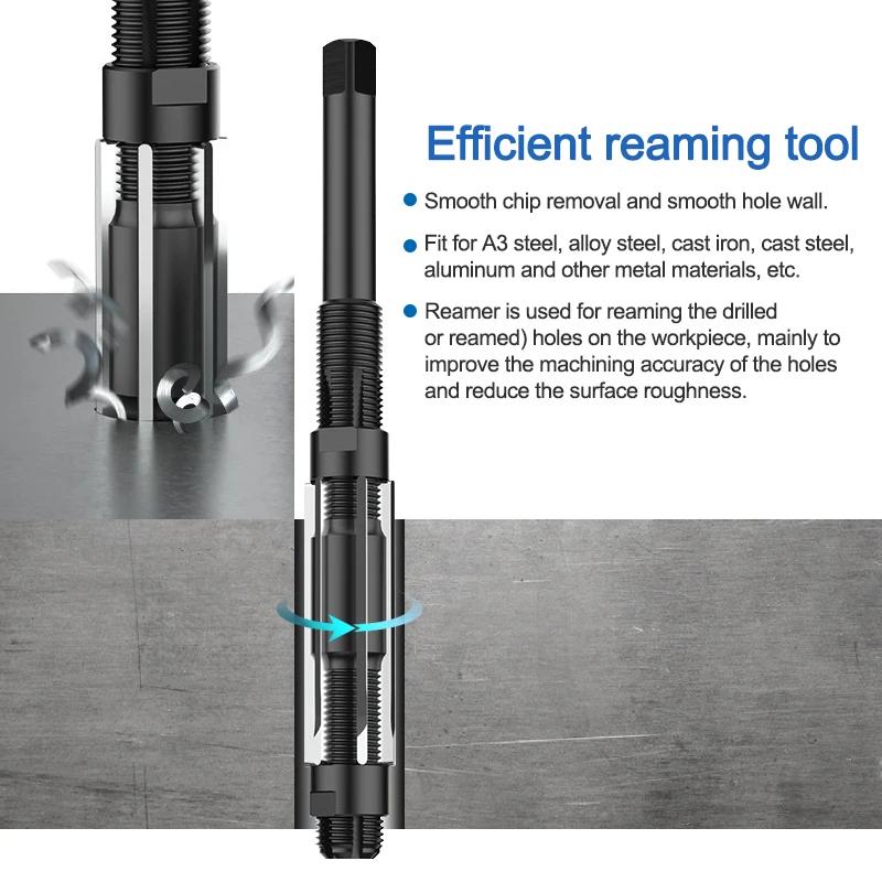 Регулируемая ручная развертка HSS 6-84 мм, используется для ручного развертывания и прецизионный режущий инструмент ручные инструменты