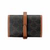Celine Triomphe Canvas And Calfskin Zip Coin Purse Card Holder Women wallet Brown 4M0962DIU-04LU