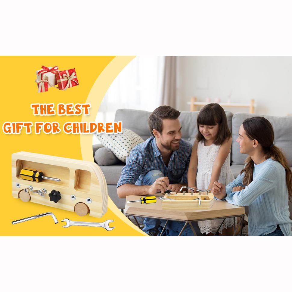 10 шт. детский набор деревянных отверток Монтессори, настоящие инструменты для детей, обучающая сенсорная обучающая игрушка для базовых навыков для детей ясельного возраста дошкольного возраста