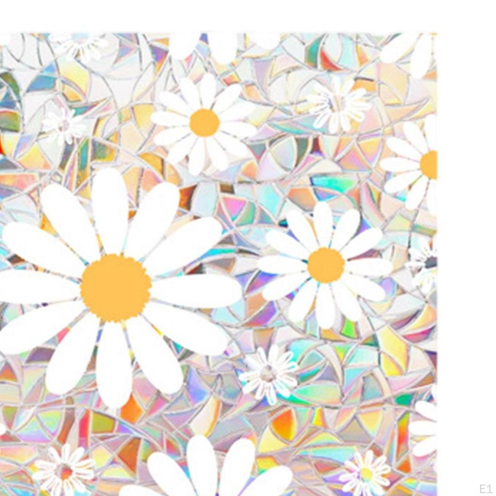 Статическая липкая пленка «Цветок маргаритки» для домашнего декора, неклейкая стеклянная наклейка