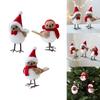 Christmas Table Decorations Bird Figurine Plush Doll Cute Ornamental Bird for Home Holiday Winter Party Decor