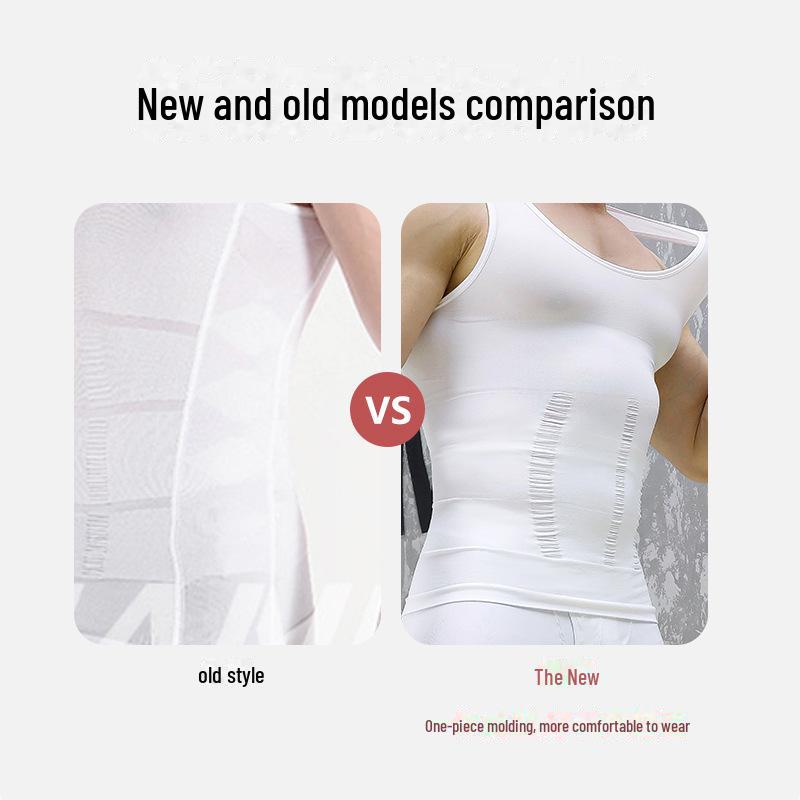 Мужской улучшенный дышащий спортивный жилет для коррекции груди и живота