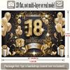 Двумерный баннер-фон для 18-летия "Черное золото" - Фотофон "С Днем Рождения 18 лет"