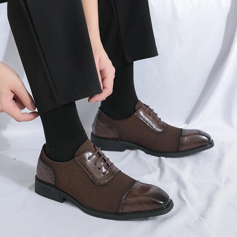 Мужские туфли оксфорды на шнуровке, туфли-оксфорды Wingtip, черные кожаные броги, мужские туфли-броги, классические деловые туфли для мужчин