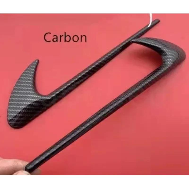 Stickers A Pair Side Fender Abs Emblem Sliver Black Carbon Fiber Pattern For Mercedes Benz AMG A B C E S G Class Car Accessories ZN7