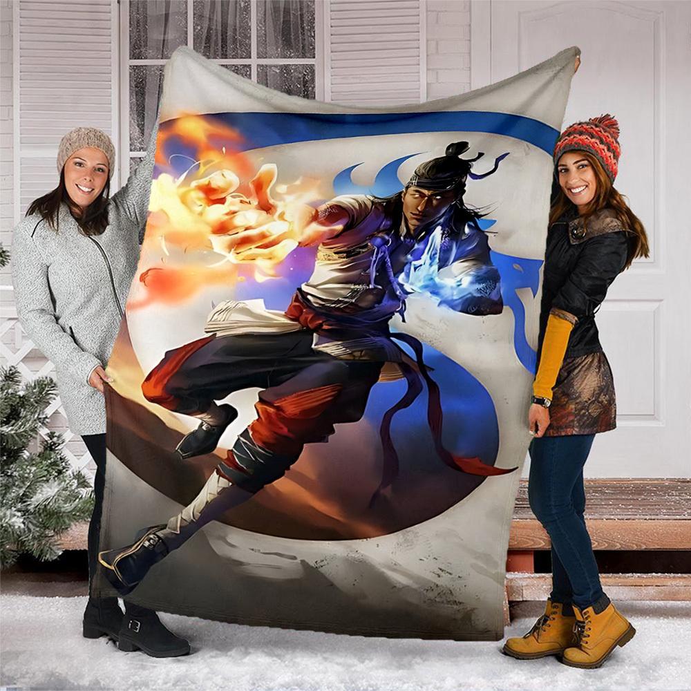 1 шт. Фланелевое одеяло Mortal Kombat для улицы, мягкое, легкое и теплое