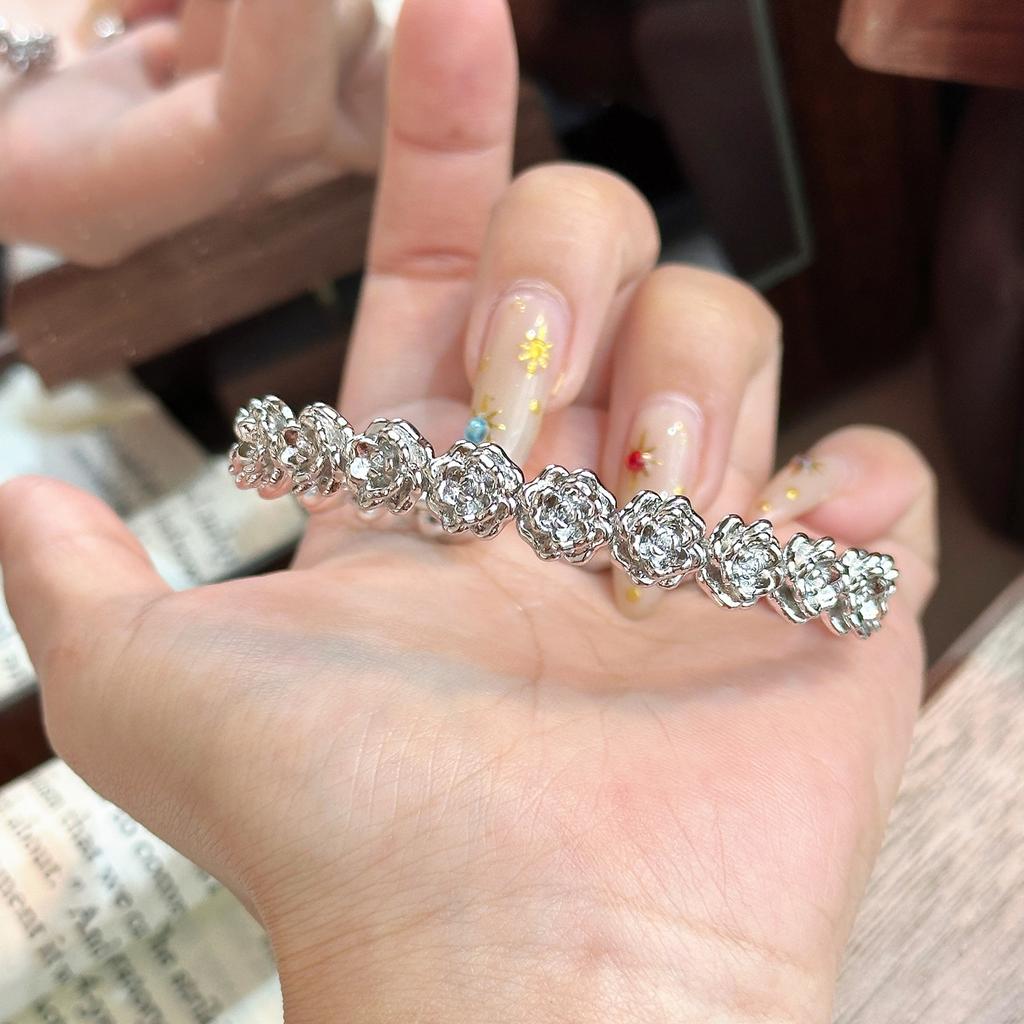 Palace-style Seiko Rose Solid Handmade Light Luxury Versatile Retro Style Women's Bracelet
