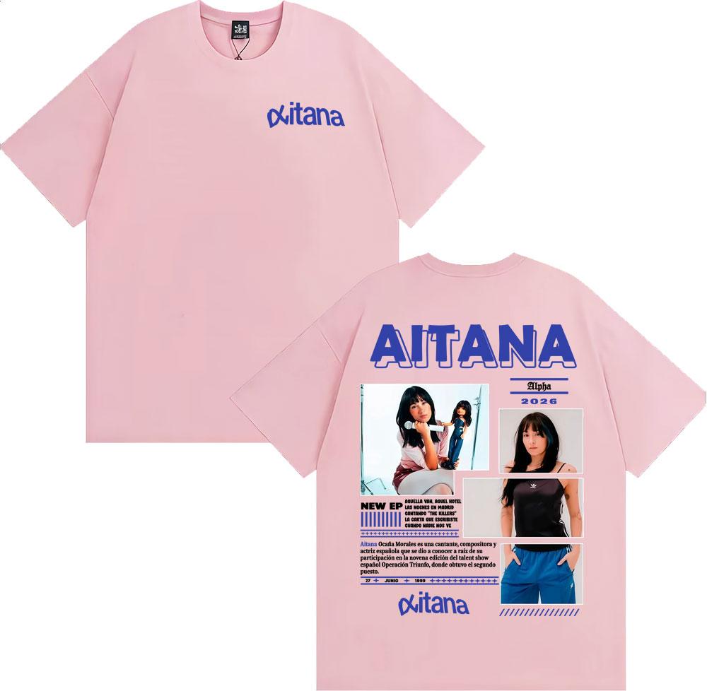 Aitana Cuarto Azul World Tour 2026 Graphic Tshirts Men Women Clothing Fashion Aesthetic Tshirt High Quality Oversized T Shirts