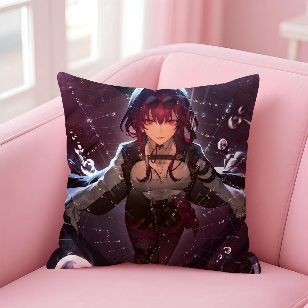 Game Honkai Star RailCool Cushion Cover Pillowcase Short Plush Invisible zipper Room Sofa Cushion Cover