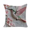 New 3D Imitation Carving Three-dimensional Flower and Bird Print Pillow Case, Fashionable and Simple Living Room Sofa Home Pillow