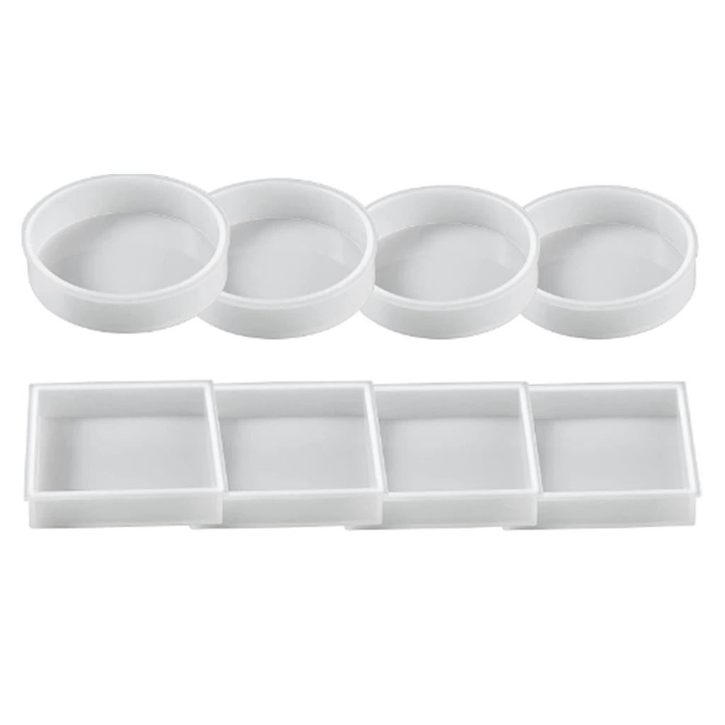 Placemat Tray Molds DIY Coaster Molds Silicone Tray Molds Epoxy Resin Casting Molds for DIY Casting Home Decoration