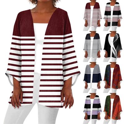 Женская повседневная модная легкая куртка средней длины с принтом, кардиган