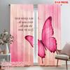 2pcs 2D Flat Printing Scene Curtain Butterfly Inspirational Quote Fly Polyester Without Electricity 0 Perfect for Indoor