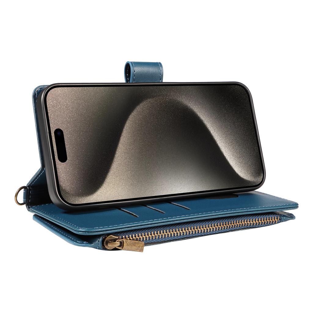 For iPhone 14 Pro Max Leather Case with Card Holder,RFID Blocking Wallet Phone Cover Rhombus Pattern