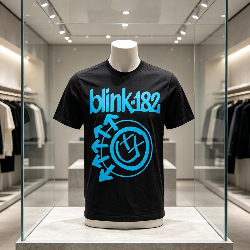 2026 Hot Selling Comfortable Cotton Breathable Blink 182 Blink 182 Punk Band Casual Tshirt for Unisex and Unisex Luxury Band