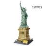 World Famous Architecture Statue Of Liberty New York United States Building Block Model Sets Bricks Educational Toys For Gifts