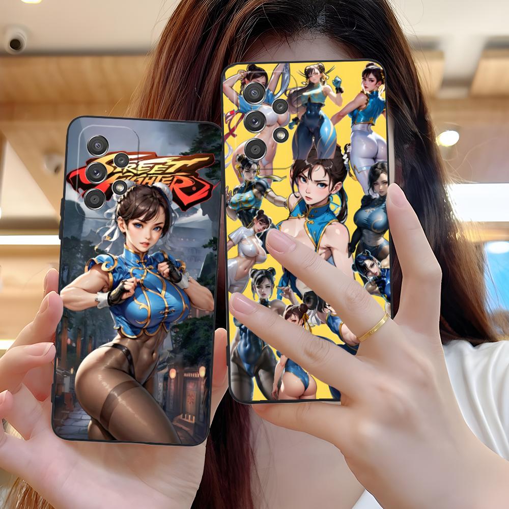 Чехол для телефона Street Fighter Chunli для Samsung Galaxy A56 55 54 53 52 51 36 35 34 23 16 15 5G Красочный Чехол Чехол Роскошный Красивый