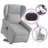 Massage Recliner with Rising Assistance Cloud Grey Fabric
