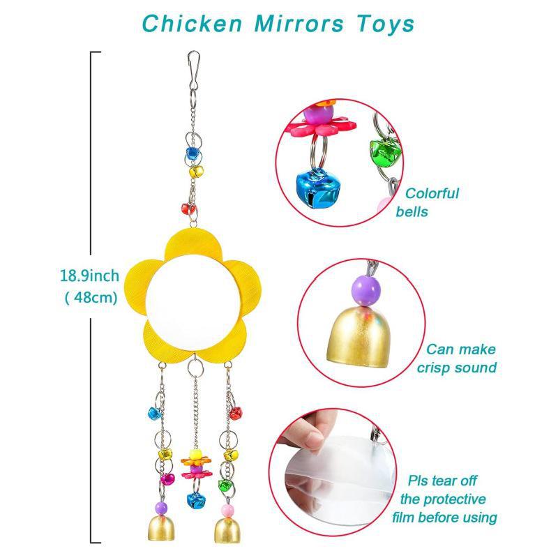 Medium & Large Parrot and Chicken Toys for Relieving Boredom with Knock Sound