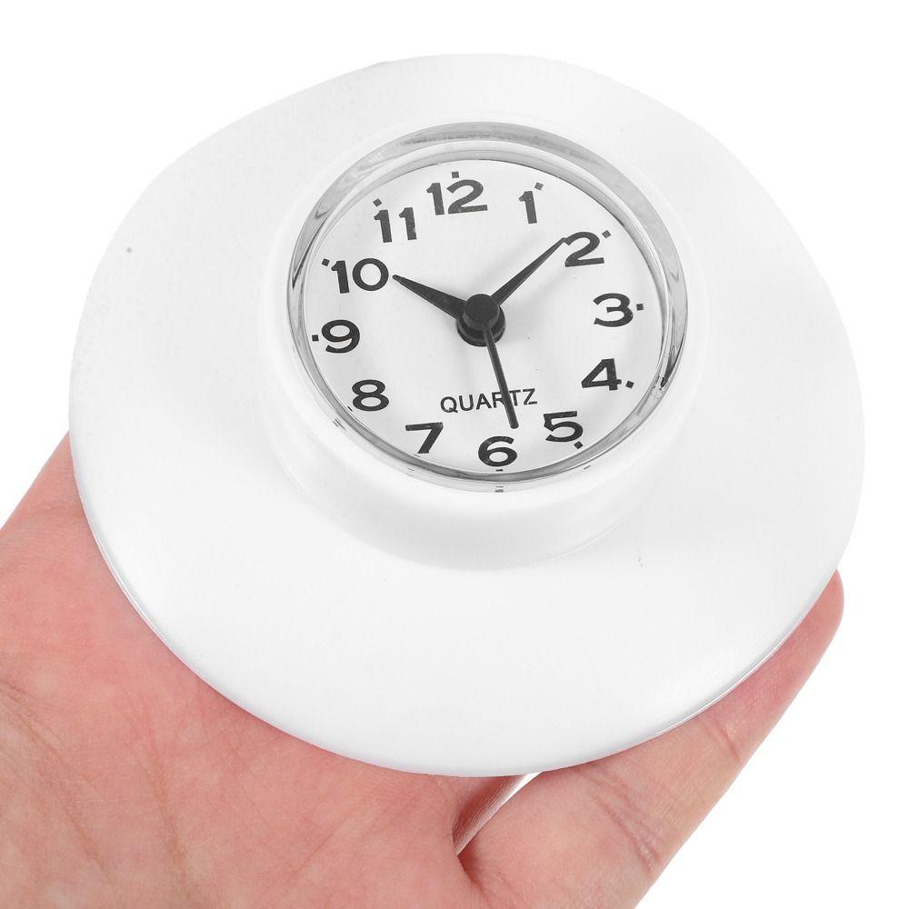 Waterproof Bathroom Suction Cup Clock Anti-Fog Mirror Sucker Clock Shower Wall Clocks Living Room