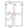 KOKUYO Postcard Privacy Labels, 4-sided, KJ-SHB104-5