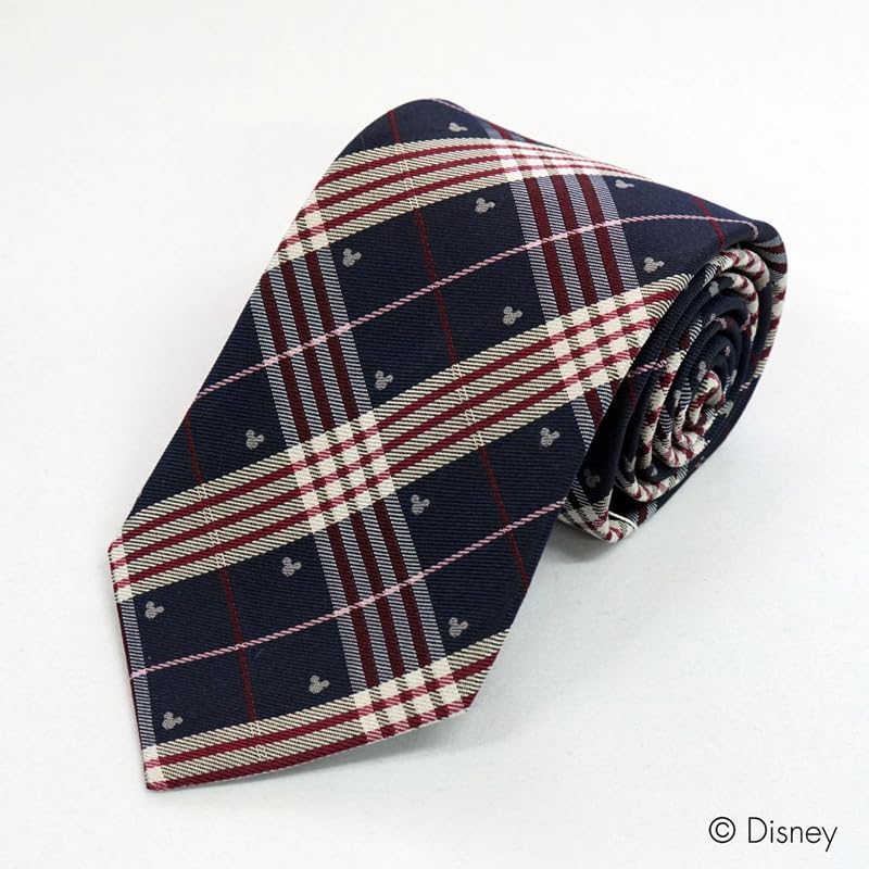 [Disney] Галстук Микки Маус, Клетка, DN917283A, Темно-синий