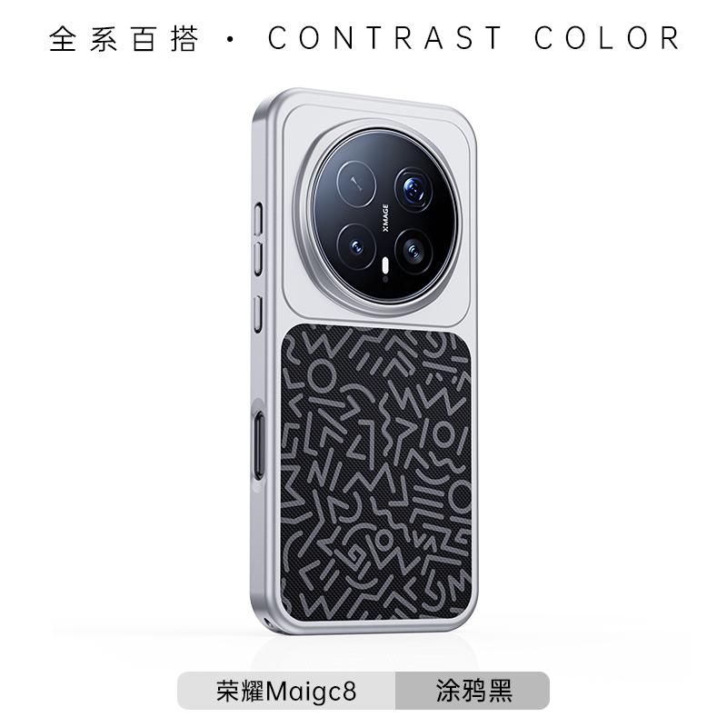 Для Honor Magic8 и Magic 8 Pro Магнитный чехол Magsafe Защитная серия Цветочное море Задняя крышка для мобильного телефона