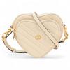 Auth Interlocking G Heart Shoulder Bag Ivory Leather Gu9980ng
