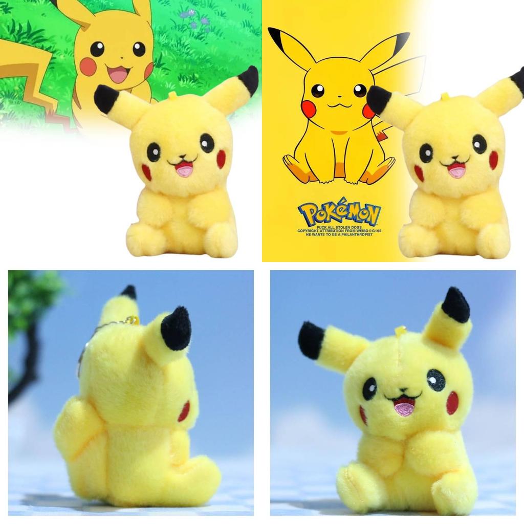 Adorable And Cute Long-haired Pikachu Plush Toy Keychain Soft And Cuddly Charm
